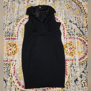 Knee-length black dress